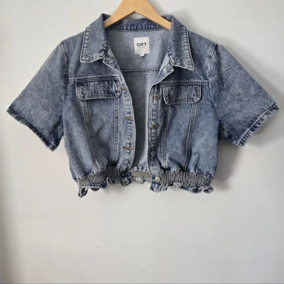 OAT Denim Cropped Jacket - Picture 4 of 5